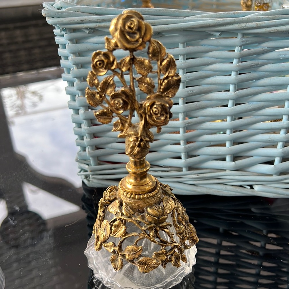 VINTAGE MATSON PERFUME BOTTLE,  APPROXIMATELY 6" TALL. PREOWNED